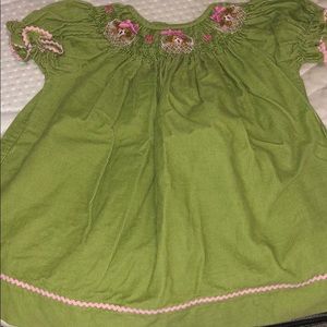 Puppy smocked dress